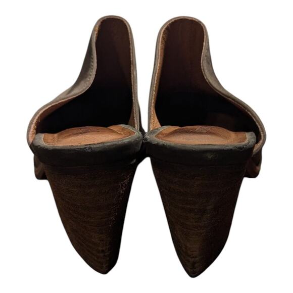Jeffrey Campbell Favela 2 Mule Block Heel Pointed Toe Gray Size 8.5 Western Boho - Picture 10 of 11